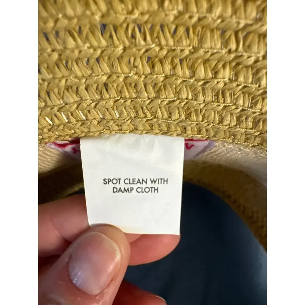 MarleyLilly‎ Open Top Tie Back Adjustable Woven Sun Hat NWT